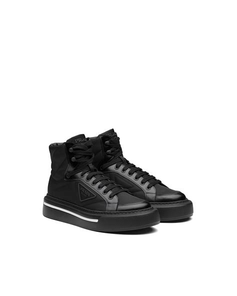 prada sneaker nere|prada high top sneakers women's.